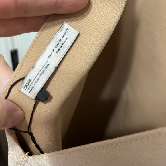 Zara Faux suede shift v neck dress. Size medium. Very versatile! - Picture 3 of 6